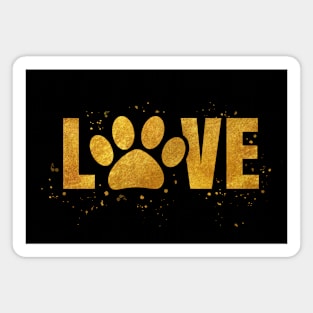 Dog lover golden art Magnet